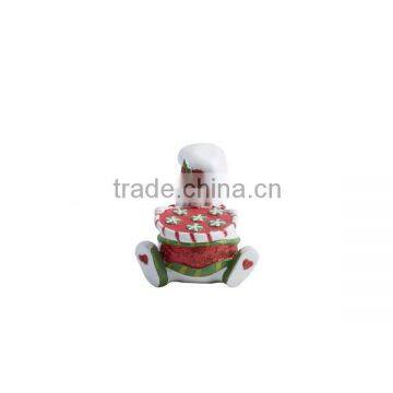 Resin Statues Decorative Chrismas Ornament Snowman Apple Figurines photo-6