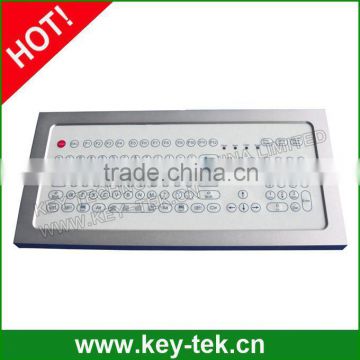 Industrial membrane keyboards with integrated touchpad