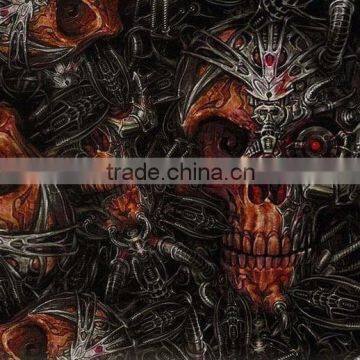 Wholesale 50cm width Skull Hydrographic Film/ 3D Water Transfer Printing Film/ inkjet water Transfer paper