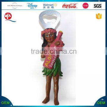 Resin Hula Girl Figurine Bottle Opener for Home Decoration