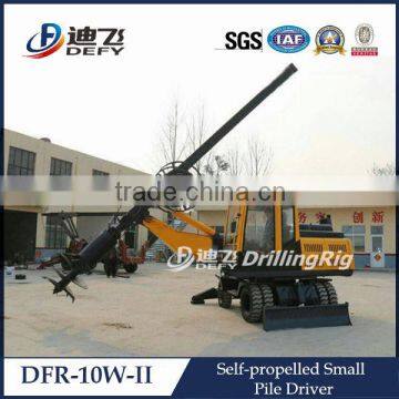 15m DFR-10W hydraulic static used pile driver for excavator machine for sale