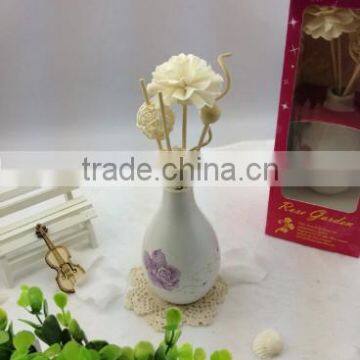 Hot sell natural flower ceramic scented reed diffuser for Christmas