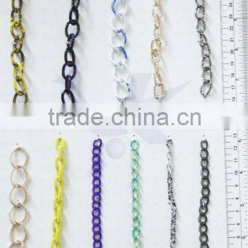 New design Spray painted chain curb shape aluminium chain