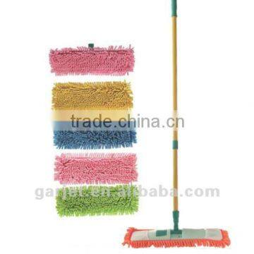 Rectangular type Mop Pad Telescopic Handle Plastic Microfiber Chenille Dust Swivel Flat Mop