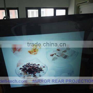 Grey film self adhesive project rear screen,high definition transparent rear projection screen