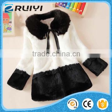 new arrival girls wholesale children clothes man-made fur winter overcoat