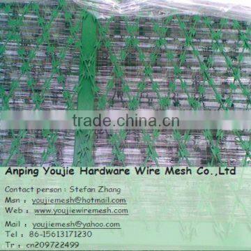 hot / electro galvanized & PVC PE coated ordinary & Razor Barbed Rope hot sell (factory)