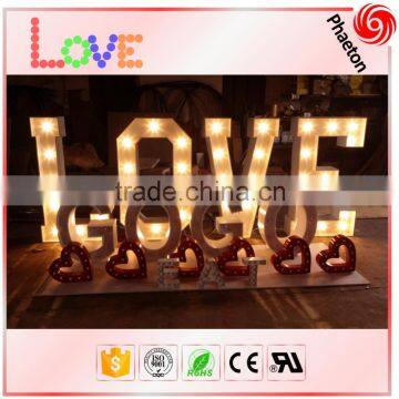 Wedding decorated led light letters