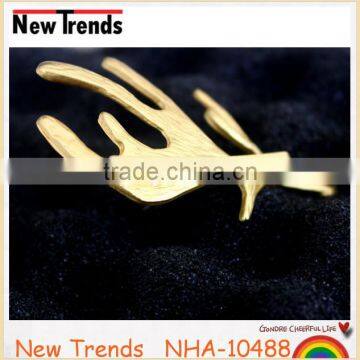 Wholesale Women Hair Accessories Jewelry Gold Plated Deer Antlers Hair Clips photo-4
