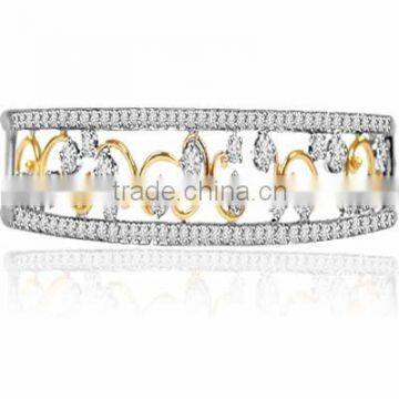 Round 1. 16ct Certified Diamond Gold Bracelet