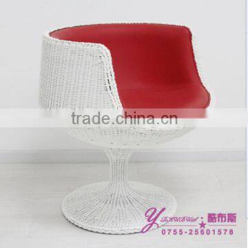 Creative Recreational Cane Makes Glass Revolving Chair Half Chair Furniture Cafe Chair Meetings.