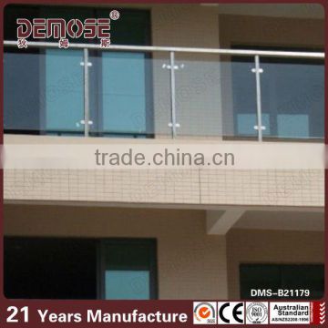 Height Building Glass Balustrade System Apartement Glass Railing