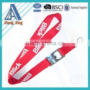 Polyester Material Custom Bottle Opener Lanyards