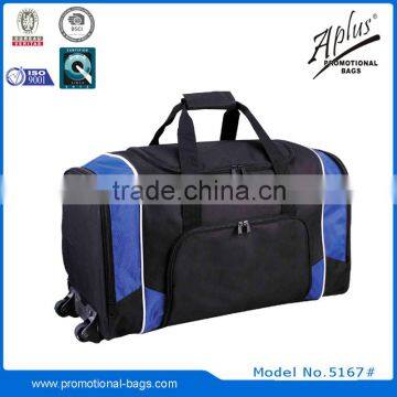 practical 600D fabric trolley travel luggage bag on wheels