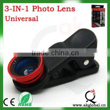 3 in 1 Lens Kit For iPhone,Samsung,HTC,Blackberry,Smartphones