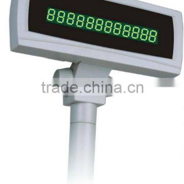 40 digits 2line VFD customer display. Serial interface for both data and power supply,with pole and stand