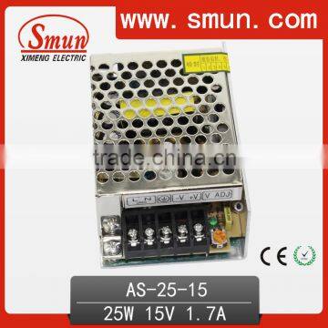 AS-25-15 25W 15V DC Power Supply Small Size LED Power Supply