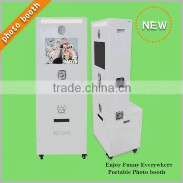 Hot sell built-in PC photo booth machine with take photo printing photo function touch kiosk