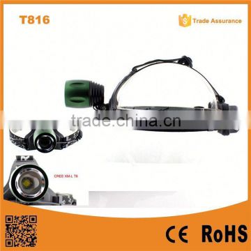 T816 High Power led Headlamp Adjustable Zoom focus best-selling led headlamp powerful