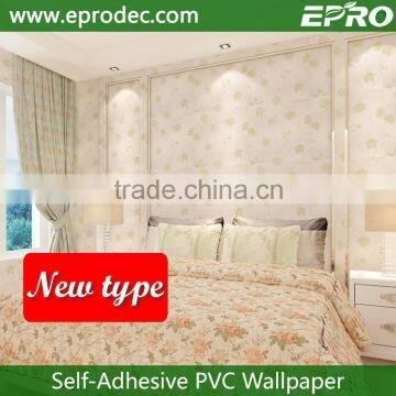 Environmental pure and fresh green flower wallpaper sticker for home decoration