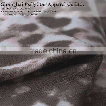 printed cotton jersey knit fabric