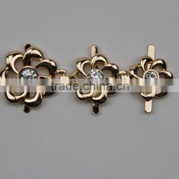Three Round Overlap With Gold Plating and Blue Stone for Young Girls LOVeS