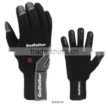 2012 new and colorful leather battery heated football gloves