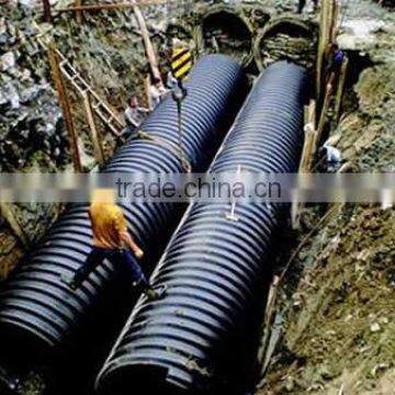 Spiral corrugated pipe for sewage