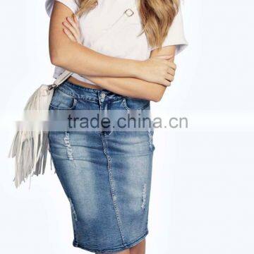 2015 SUMMER WOMEN DENIM PENCIL SKIRT