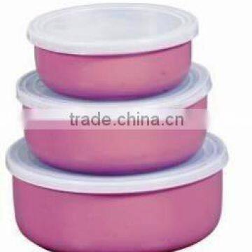 Bowl With Plastic Lid / Storage Bowl / Round Bowl Set