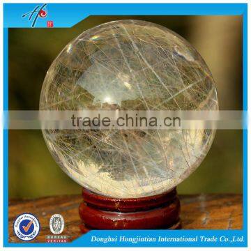 HJT Nature Rutilated crystal ball personalized quartz sphere