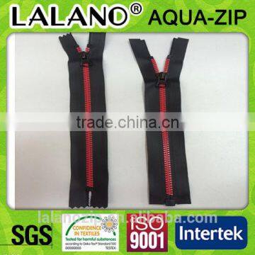 #3 delrin black zipper coated dull pu-coating for plastic bag