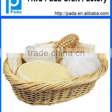 luxury bath spa gift set in wood basket