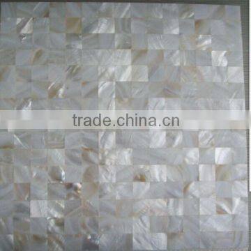 High quality mosaic glass white shell mosaic tile