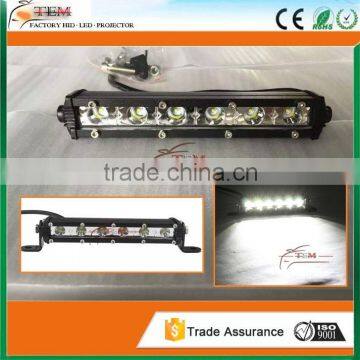 Factory Hot selling Super slim 18w single row led light bar for Off Road vehicles 4x4 ATVs SUV UTV truck Fork lift trains boat