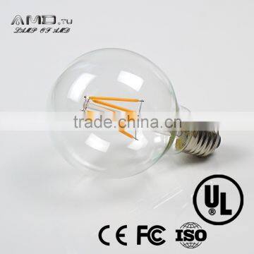 New Design Warm White 2200K E26/E27 Led Lamp 4W 6W 8W AC 110V 220V G80 Led Goble Lights Warm White 360 Degree Led Filament Bulb photo-2