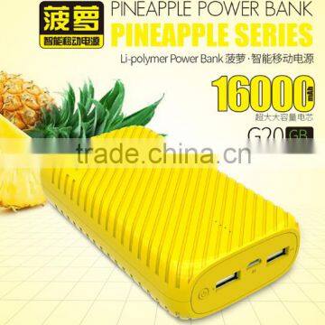 GOLF 16000mah hot selling dual USB power bank