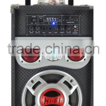 Multi-functional Wooden Rechargeable Battery Speaker With Ball Light