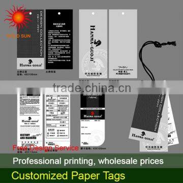 2014 Hot sale customized recycled garment paper hang tag