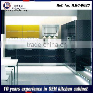 Modern high gloss kitchen cabinet laminate kitchen cabinet orange kitchen cabinet