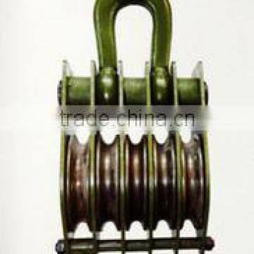 Drop Forged Hardware Alloy Steel/carbon Steel Lifting Hoist Five Wheel Close Ring Type Steel Lifting Hoist Pulley Block photo-3