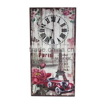 Creative Wall Clock Room Decorative Rectangle Wood Clock