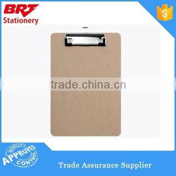 High quality MDF material a5 size clipboard