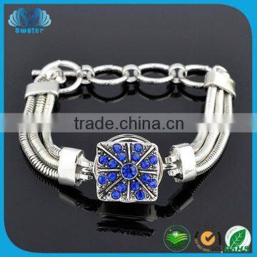 Snap Button Jewelry Alloy Bracelet For Girls