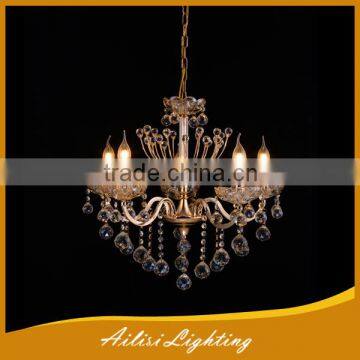 Vintage Traditional Popular Crystal Glass Chandelier with 5 Lights