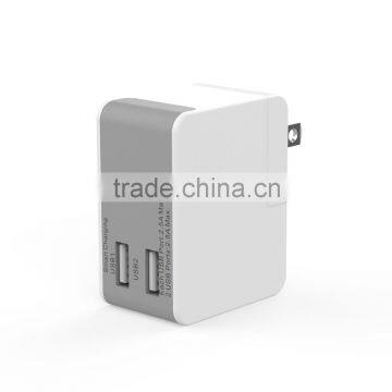 2016 New arrive!! Best quality Patent design dual port micro usb charger 4 plug usb wall charger for mobile