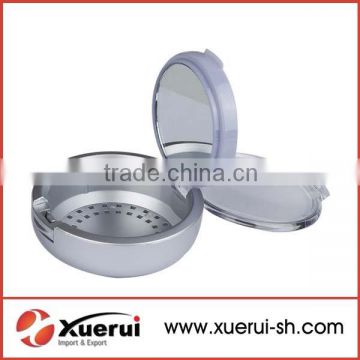 plastic compact powder container, with mirror