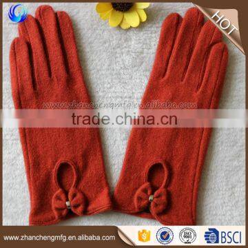 New Style Fashion Ladies Cheap Winter 100% Wool Hand Knitted Gloves