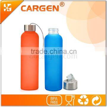 High Tech Colorful Frosted Eco Glass Drink Bottle photo-5