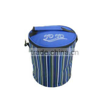 tote hiking stripe fashion ice cooler/can cooler promotion